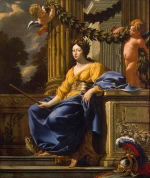 Simon Vouet - Allegorical Portrait of Anna of Austria as Minerva