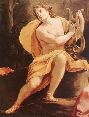 Simon Vouet - Parnassus or Apollo and the Muses (detail-1) c. 1640