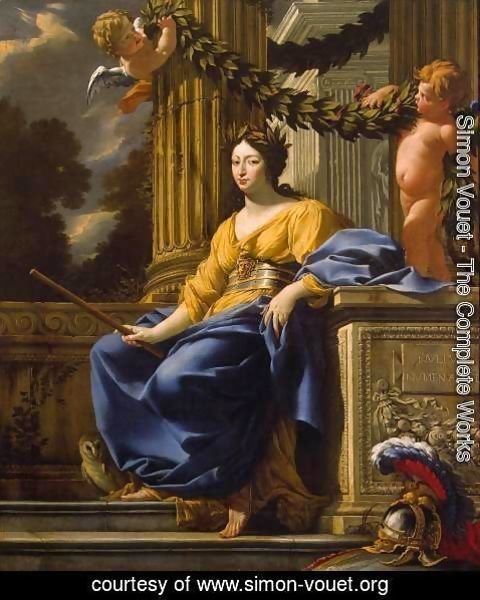 Simon Vouet - Allegorical Portrait of Anna of Austria as Minerva