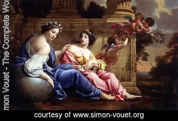 Simon Vouet - The Muses of Urania and Calliope